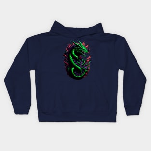 Emerald Dragon: Unleash the Magic Kids Hoodie